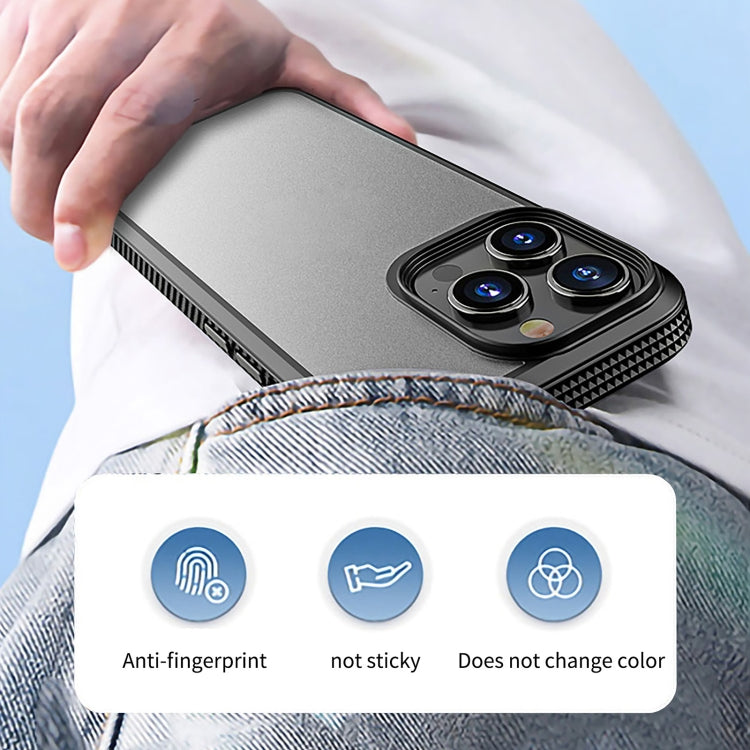 Pour iPhone 14, coque de protection antichoc iPAKY PC + TPU (Bleue)