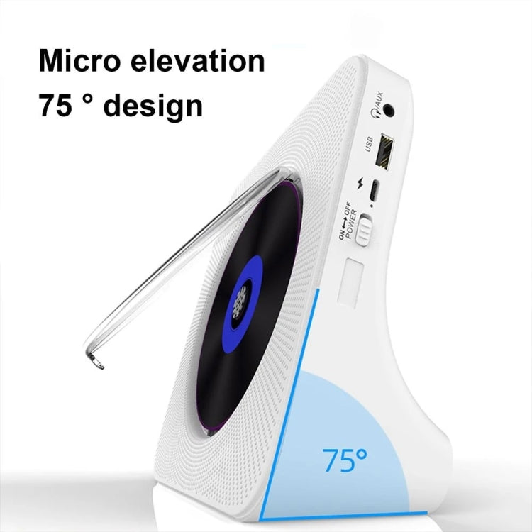Kecag KC-806 2A Retro Bluetooth Music Disc Album CD Player, Specification:Rechargeable Version(White)