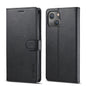 For iPhone 14 LC.IMEEKE Calf Texture Horizontal Flip Leather Case (Black)