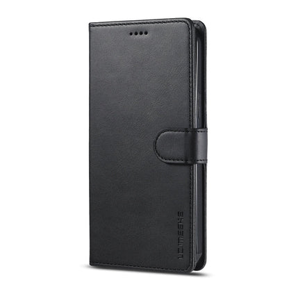 For iPhone 14 LC.IMEEKE Calf Texture Horizontal Flip Leather Case (Black)