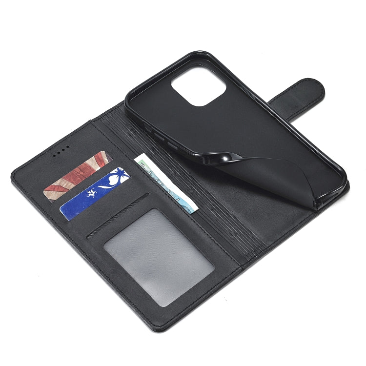 For iPhone 14 Plus LC.IMEEKE Calf Texture Horizontal Flip Leather Case (Black)
