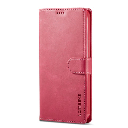 For iPhone 14 Pro LC.IMEEKE Calf Texture Horizontal Flip Leather Case(Red)