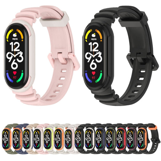 For Xiaomi Mi Band 5 / 6 / 7 MIJOBS GS Unibody Two-color Watch Band(Black Orange)