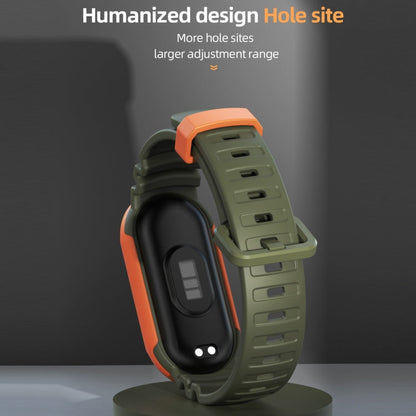 For Xiaomi Mi Band 5 / 6 / 7 MIJOBS GS Unibody Two-color Watch Band(Light Apricot  Warm Grey)