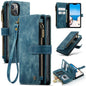 For iPhone 14 CaseMe C30 Multifunctional Phone Leather Case (Blue)