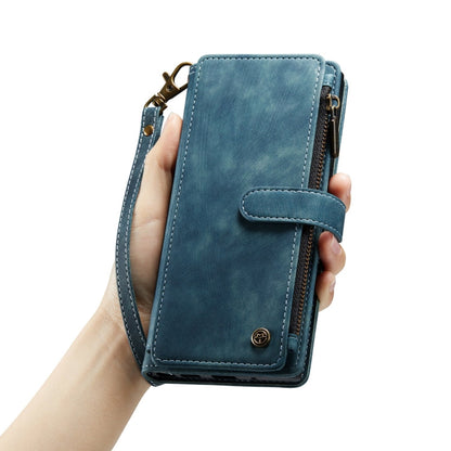 For iPhone 14 CaseMe C30 Multifunctional Phone Leather Case (Blue)