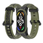 For Xiaomi Mi Band 5 / 6 / 7 MIJOBS Unibody Two-color Silicone Watch Band(Black Army Green)