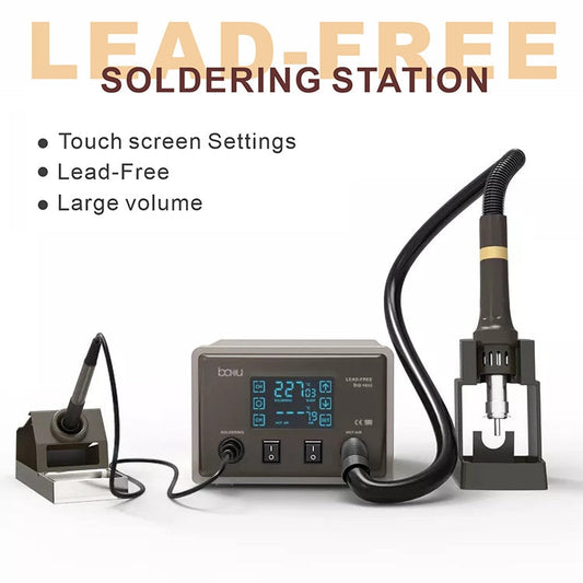 Station de soudage à air chaud numérique ESD BAKU BA-9852 avec fer à souder (prise UE)