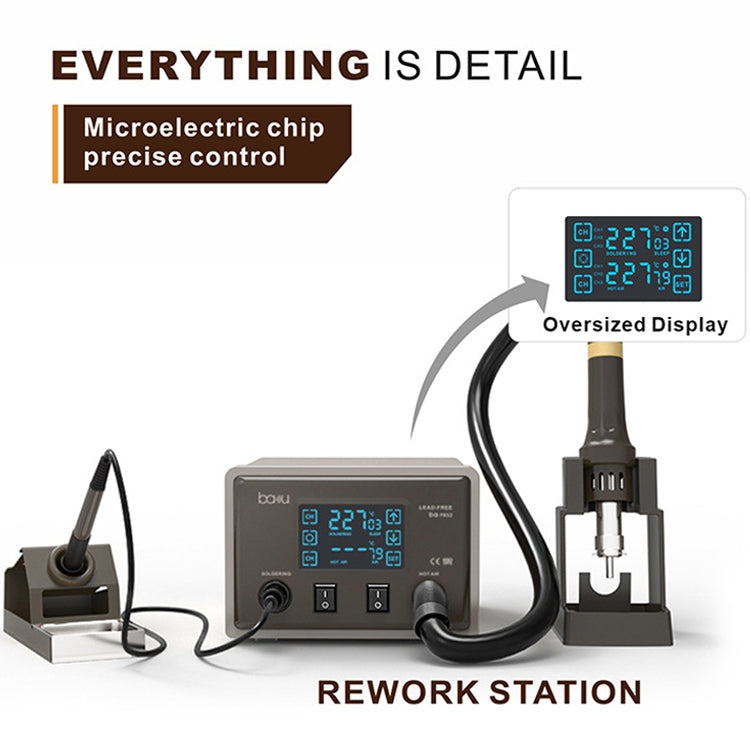 BAKU BA-9852 Digital ESD Hot Air Gun Soldering Station Welding Solder Iron(EU Plug)
