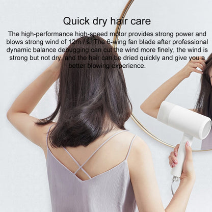 Sèche-cheveux électrique portable Original Xiaomi Mijia H100 à ions négatifs, prise US (rose)