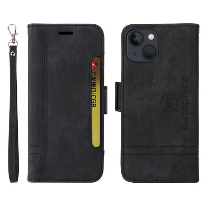 For iPhone 14 BETOPNICE Dual-side Buckle Leather Phone Case(Black)
