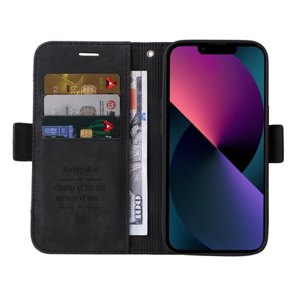 For iPhone 14 BETOPNICE Dual-side Buckle Leather Phone Case(Black)