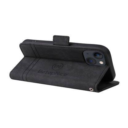 For iPhone 14 BETOPNICE Dual-side Buckle Leather Phone Case(Black)