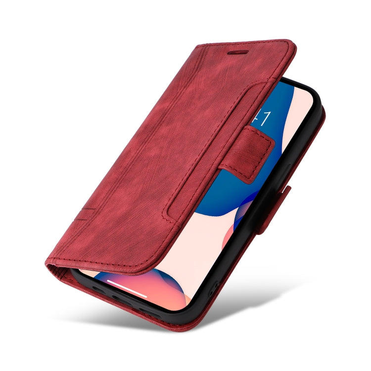 For iPhone 14 Pro Max BETOPNICE Dual-side Buckle Leather Phone Case(Red)