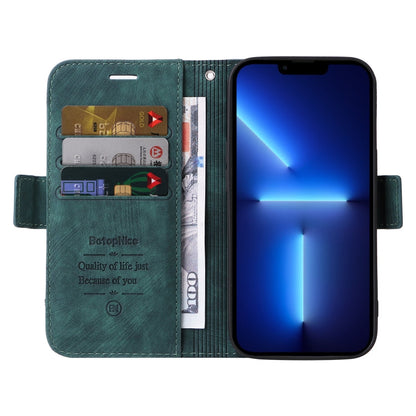 For iPhone 13 Pro Max BETOPNICE Dual-side Buckle Leather Phone Case(Green)