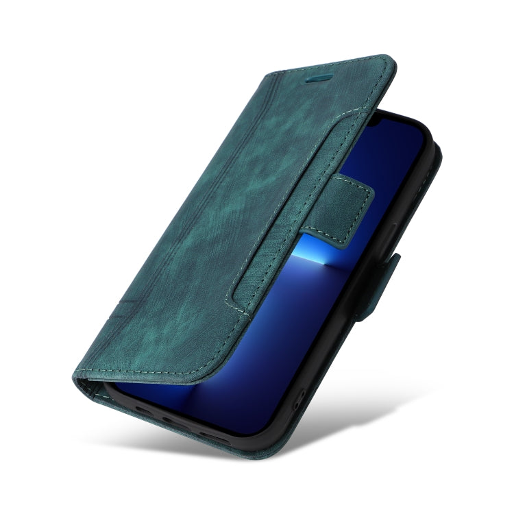 For iPhone 13 Pro Max BETOPNICE Dual-side Buckle Leather Phone Case(Green)