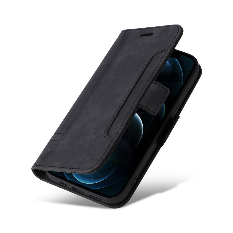 For iPhone 12 Pro Max BETOPNICE Dual-side Buckle Leather Phone Case(Black)
