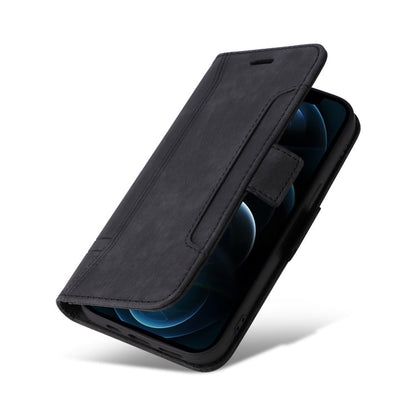 For iPhone 12 Pro Max BETOPNICE Dual-side Buckle Leather Phone Case(Black)