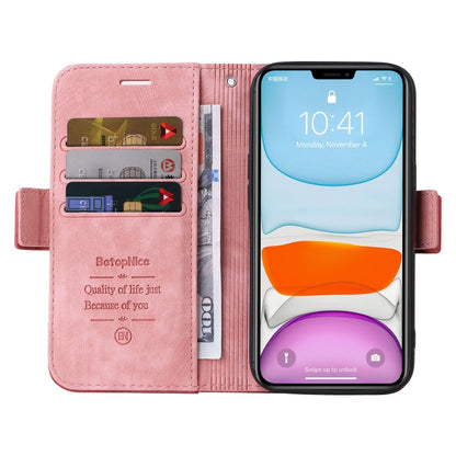For iPhone 11 BETOPNICE Dual-side Buckle Leather Phone Case(Pink)