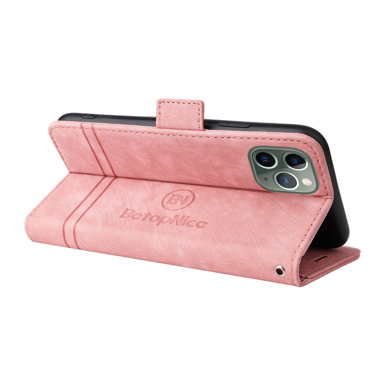 For iPhone 11 BETOPNICE Dual-side Buckle Leather Phone Case(Pink)
