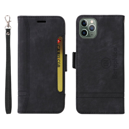 Pour iPhone 11 BETOPNICE Étui de téléphone en cuir à boucle double face (noir)