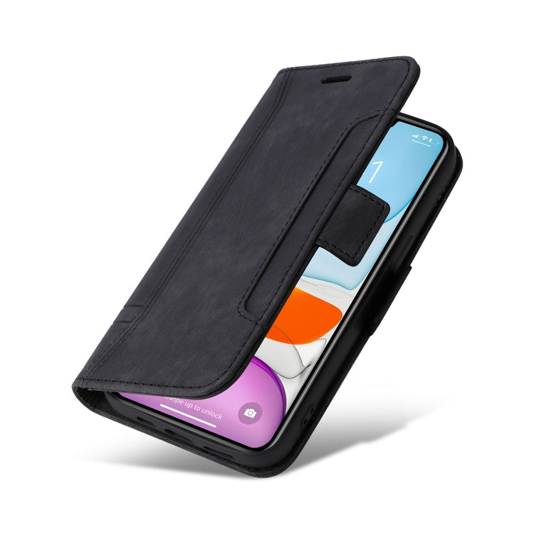 Pour iPhone 11 BETOPNICE Étui de téléphone en cuir à boucle double face (noir)