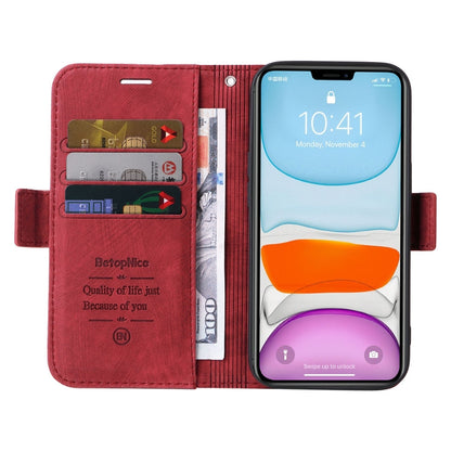 For iPhone 11 BETOPNICE Dual-side Buckle Leather Phone Case(Red)