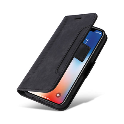 For iPhone XR BETOPNICE Dual-side Buckle Leather Phone Case(Black)