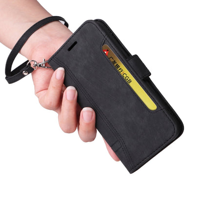 For iPhone XR BETOPNICE Dual-side Buckle Leather Phone Case(Black)