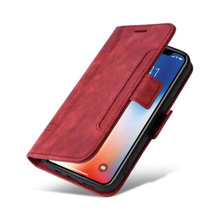 For iPhone XR BETOPNICE Dual-side Buckle Leather Phone Case(Red)