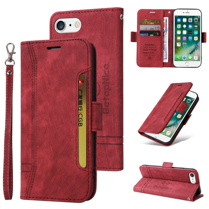 For iPhone 7 Plus / 8 Plus BETOPNICE Dual-side Buckle Leather Phone Case(Red)