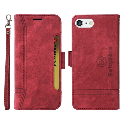 For iPhone 7 Plus / 8 Plus BETOPNICE Dual-side Buckle Leather Phone Case(Red)