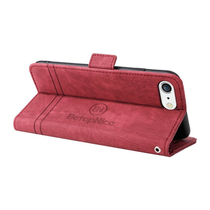 For iPhone 7 Plus / 8 Plus BETOPNICE Dual-side Buckle Leather Phone Case(Red)