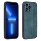 For iPhone 12 Pro AZNS 3D Embossed Skin Feel Phone Case(Dark Green)