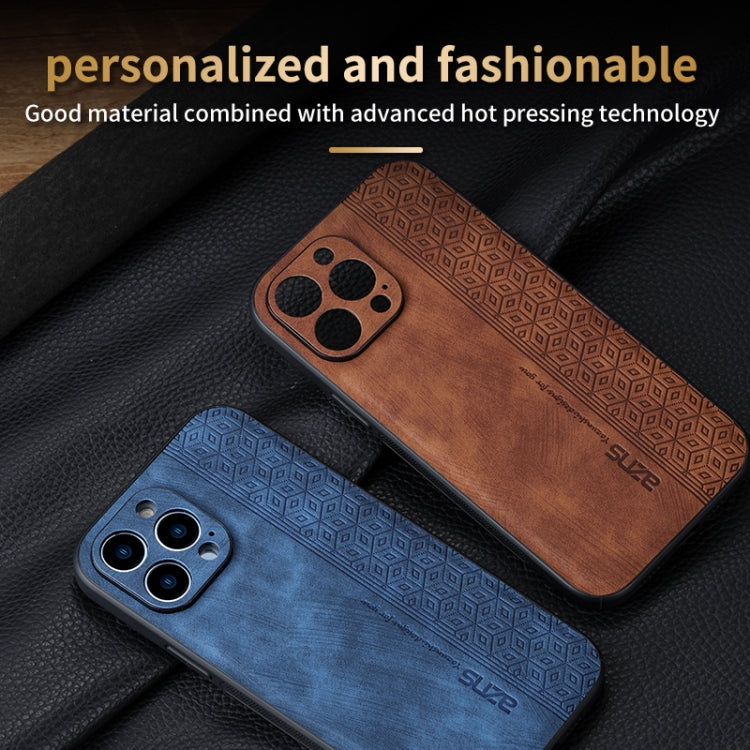 For iPhone 12 Pro AZNS 3D Embossed Skin Feel Phone Case(Dark Green)
