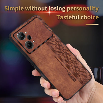 For OPPO K10 Pro 5G AZNS 3D Embossed Skin Feel Phone Case(Brown)