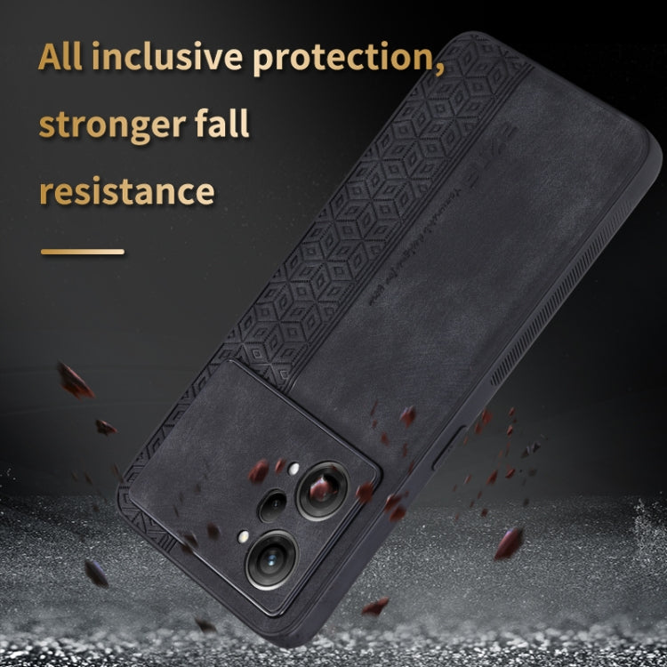 For OPPO K10 Pro 5G AZNS 3D Embossed Skin Feel Phone Case(Brown)