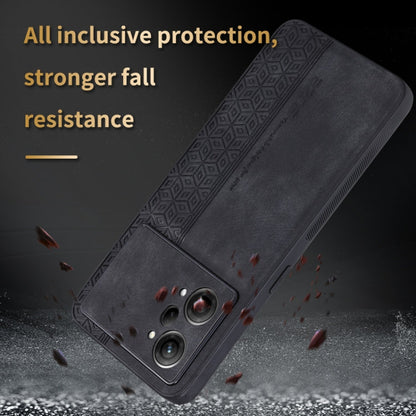 For OPPO K10 Pro 5G AZNS 3D Embossed Skin Feel Phone Case(Brown)
