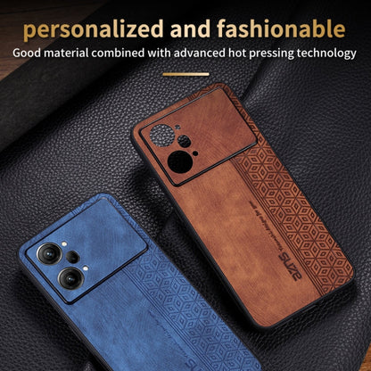 For OPPO K10 Pro 5G AZNS 3D Embossed Skin Feel Phone Case(Brown)