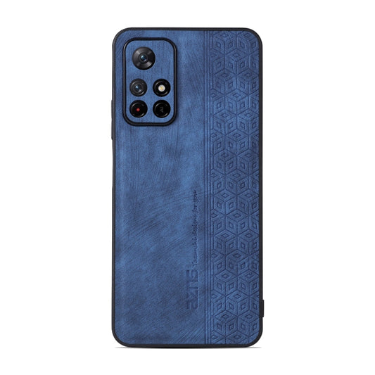 For Xiaomi Redmi Note 11T 5G AZNS 3D Embossed Skin Feel Phone Case(Sapphire Blue)