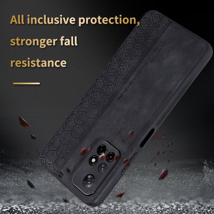 For Xiaomi Redmi Note 11T 5G AZNS 3D Embossed Skin Feel Phone Case(Sapphire Blue)
