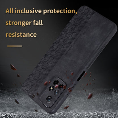 For Xiaomi Redmi Note 11T 5G AZNS 3D Embossed Skin Feel Phone Case(Sapphire Blue)