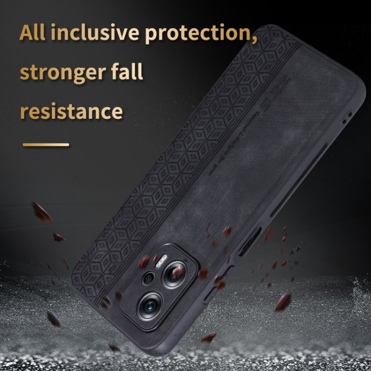 For Xiaomi Redmi Note 11T Pro 5G AZNS 3D Embossed Skin Feel Phone Case(Purple)