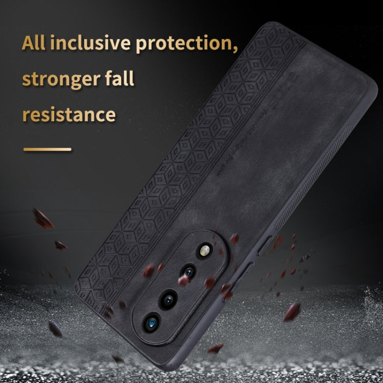 For Honor 70 AZNS 3D Embossed Skin Feel Phone Case(Sapphire Blue)