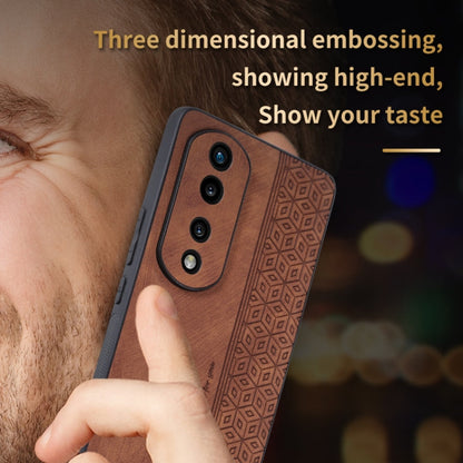 For Honor 70 AZNS 3D Embossed Skin Feel Phone Case(Sapphire Blue)