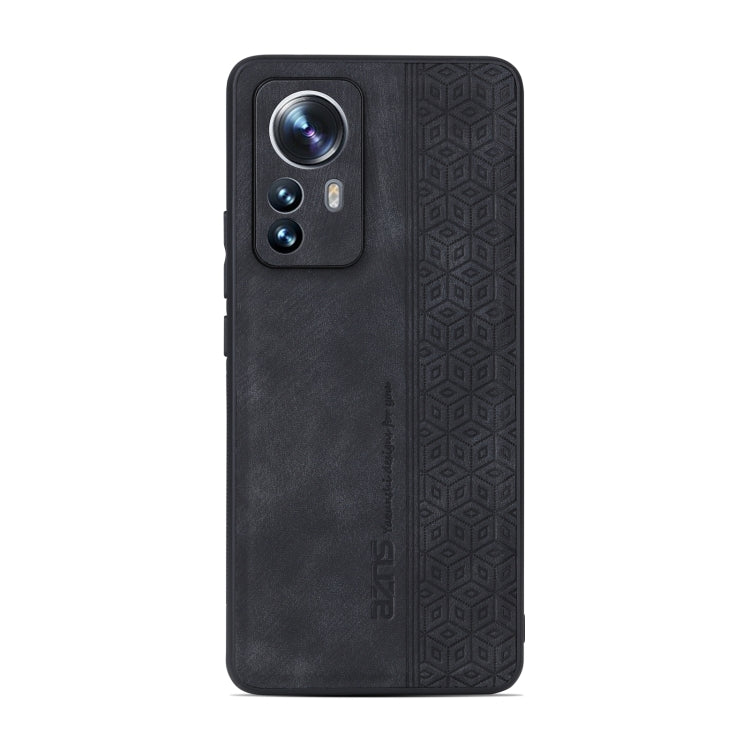 Pour Xiaomi 12 Lite Coque de téléphone AZNS 3D gaufrée toucher peau (noir)