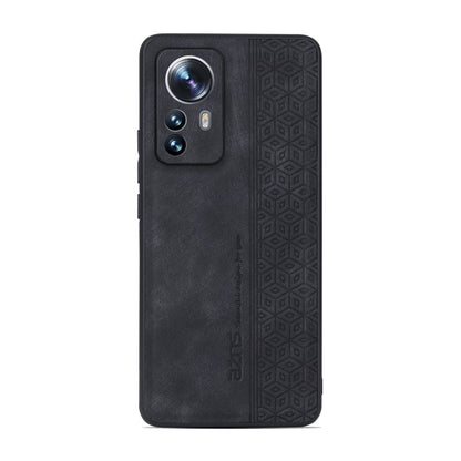 Pour Xiaomi 12 Lite Coque de téléphone AZNS 3D gaufrée toucher peau (noir)