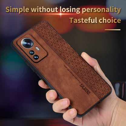 Pour Xiaomi 12 Lite Coque de téléphone AZNS 3D gaufrée toucher peau (noir)