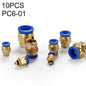 PC6-01 LAIZE 10pcs PC Male Thread Straight Pneumatic Quick Fitting Connector