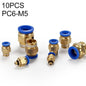 PC6-M5 LAIZE Raccord rapide pneumatique droit mâle PC 10 pcs